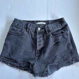 Pacsun black wash jean shorts size 25